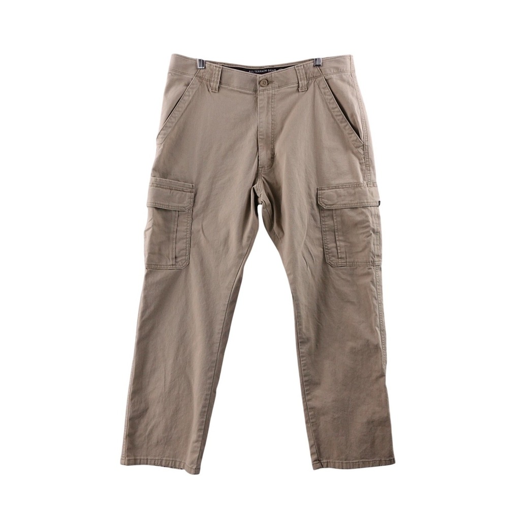 Wrangler All Terrain Gear Cargo Pants Khaki‎ Mens 36x30 Stretch Outdoor Camping